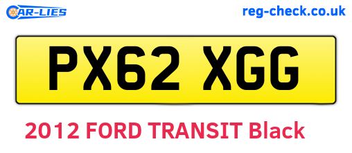 PX62XGG are the vehicle registration plates.