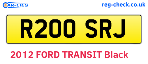 R200SRJ are the vehicle registration plates.
