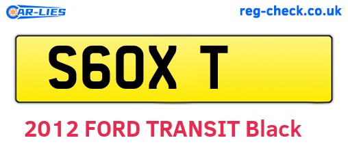 S6OXT are the vehicle registration plates.