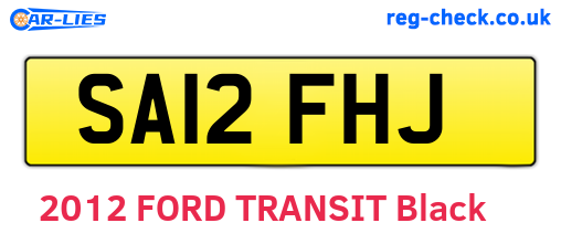 SA12FHJ are the vehicle registration plates.