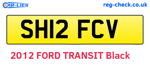 SH12FCV are the vehicle registration plates.