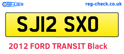SJ12SXO are the vehicle registration plates.