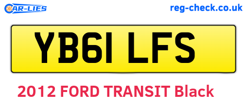 YB61LFS are the vehicle registration plates.