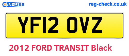 YF12OVZ are the vehicle registration plates.