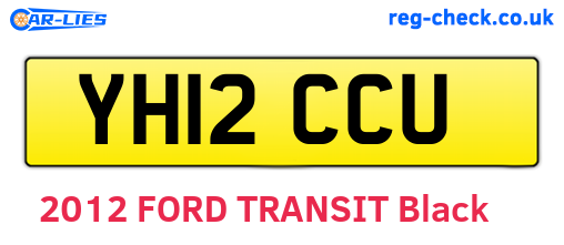 YH12CCU are the vehicle registration plates.