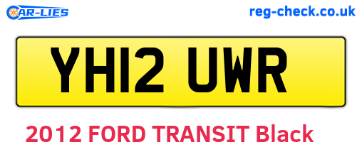 YH12UWR are the vehicle registration plates.