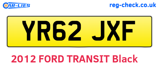 YR62JXF are the vehicle registration plates.