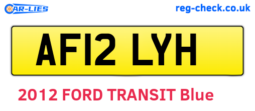 AF12LYH are the vehicle registration plates.