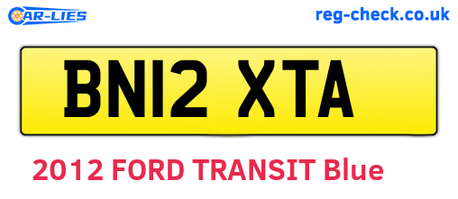 BN12XTA are the vehicle registration plates.
