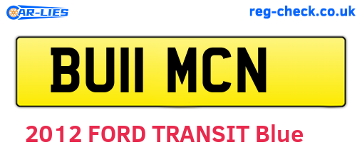 BU11MCN are the vehicle registration plates.