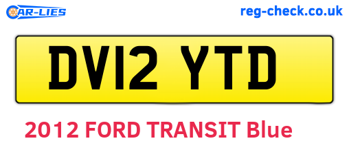 DV12YTD are the vehicle registration plates.