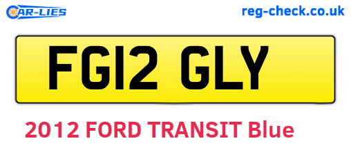 FG12GLY are the vehicle registration plates.