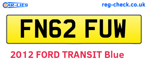 FN62FUW are the vehicle registration plates.