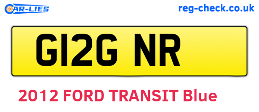 G12GNR are the vehicle registration plates.