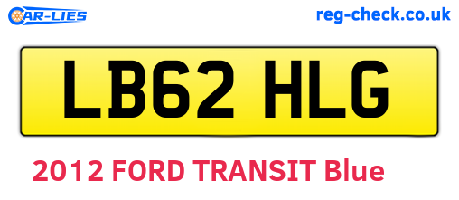 LB62HLG are the vehicle registration plates.