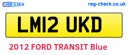 LM12UKD are the vehicle registration plates.