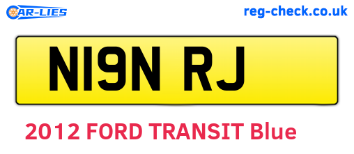 N19NRJ are the vehicle registration plates.