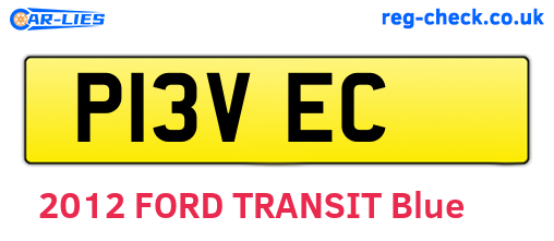 P13VEC are the vehicle registration plates.