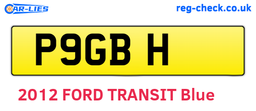 P9GBH are the vehicle registration plates.