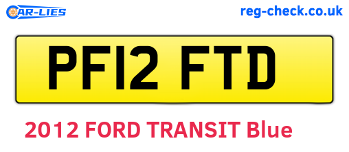 PF12FTD are the vehicle registration plates.
