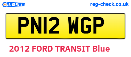 PN12WGP are the vehicle registration plates.