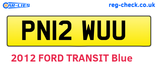 PN12WUU are the vehicle registration plates.