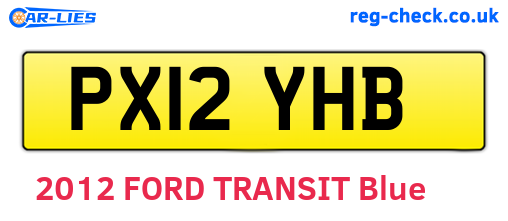 PX12YHB are the vehicle registration plates.