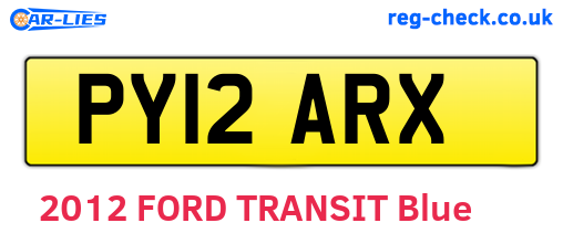 PY12ARX are the vehicle registration plates.