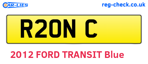 R2ONC are the vehicle registration plates.