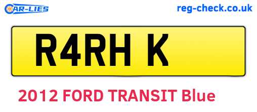 R4RHK are the vehicle registration plates.