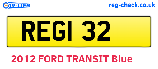 REG132 are the vehicle registration plates.