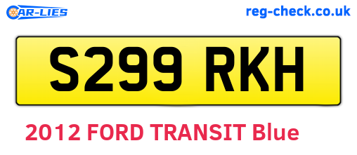 S299RKH are the vehicle registration plates.