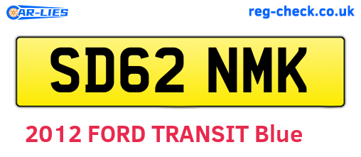 SD62NMK are the vehicle registration plates.