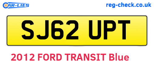 SJ62UPT are the vehicle registration plates.