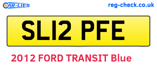 SL12PFE are the vehicle registration plates.