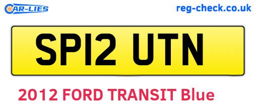 SP12UTN are the vehicle registration plates.