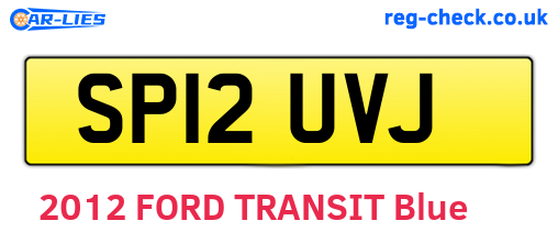 SP12UVJ are the vehicle registration plates.