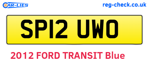 SP12UWO are the vehicle registration plates.