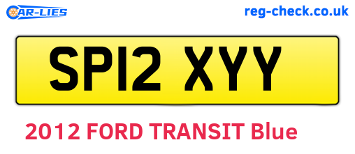 SP12XYY are the vehicle registration plates.