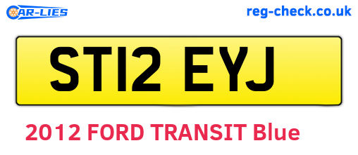 ST12EYJ are the vehicle registration plates.