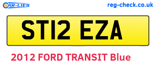 ST12EZA are the vehicle registration plates.