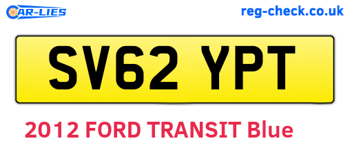 SV62YPT are the vehicle registration plates.