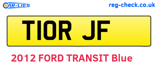 T10RJF are the vehicle registration plates.