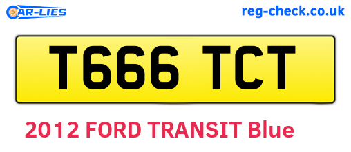 T666TCT are the vehicle registration plates.