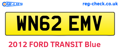 WN62EMV are the vehicle registration plates.