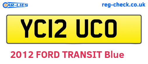 YC12UCO are the vehicle registration plates.