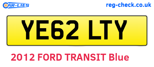 YE62LTY are the vehicle registration plates.