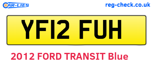 YF12FUH are the vehicle registration plates.