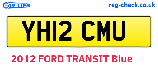 YH12CMU are the vehicle registration plates.