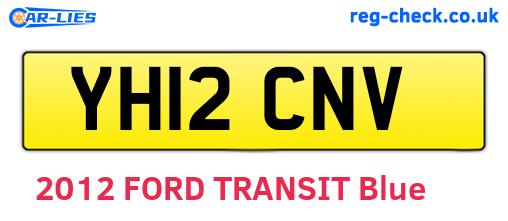 YH12CNV are the vehicle registration plates.